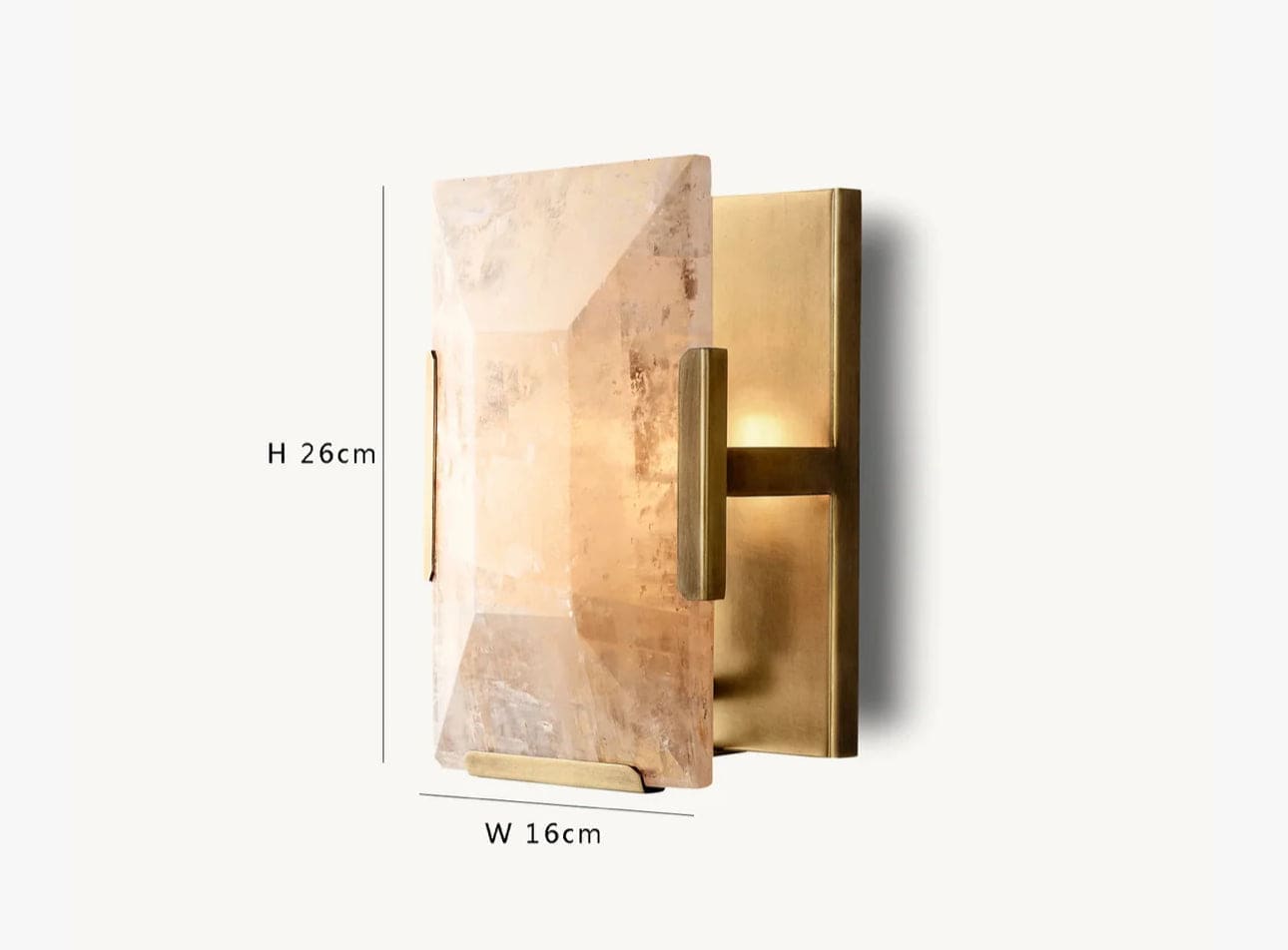 Decorative Wall Sconces - Calcite Lamps for Living Room - Gold Finish