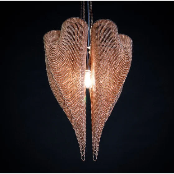 Luxury Beads Clover Mesh Pendant Light | Modern Statement Ceiling Lamp for Living Room & Dining Casalolalights Luxury