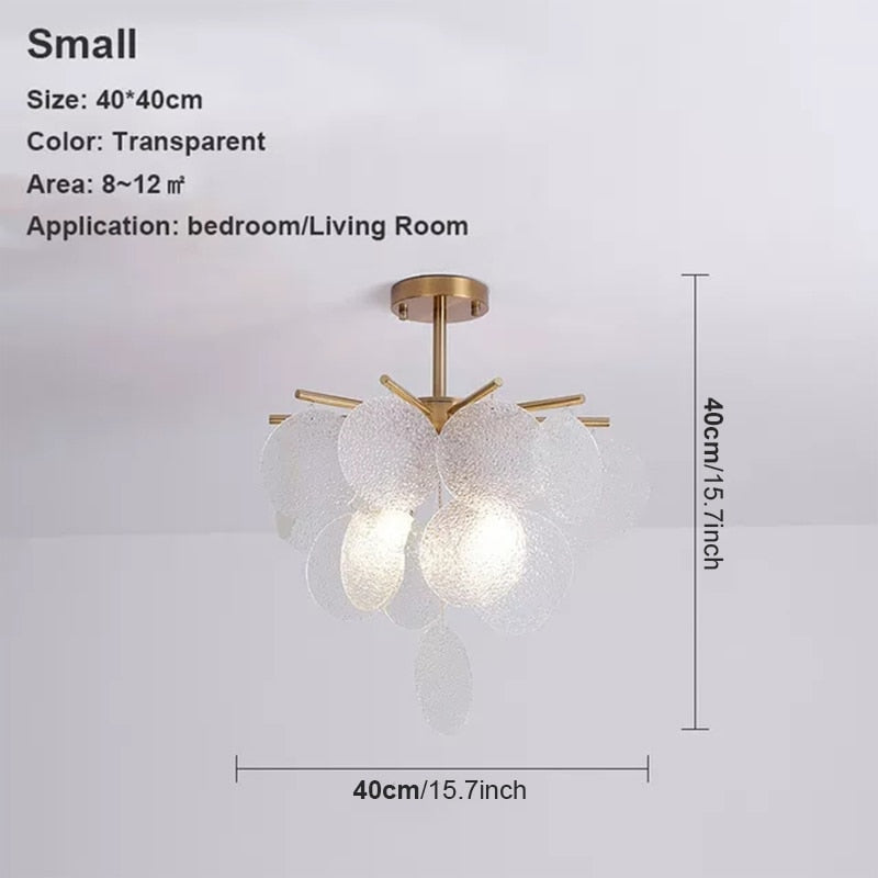 Crystal Ceiling Light Fixture | Semi-flush Mounted Gold 4/6/8 Lights | Casalola - Mounts
