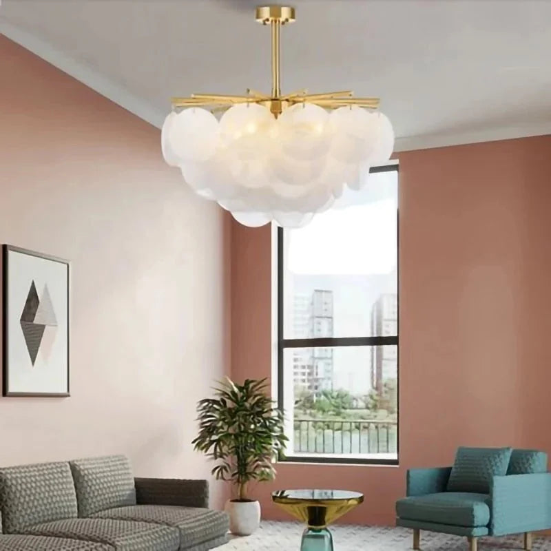 Crystal Ceiling Light Fixture | Semi-flush Mounted Gold 4/6/8 Lights | Casalola