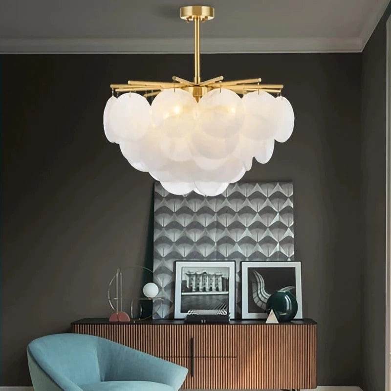 Crystal Ceiling Light Fixture | Semi-flush Mounted Gold 4/6/8 Lights | Casalola - Mounts