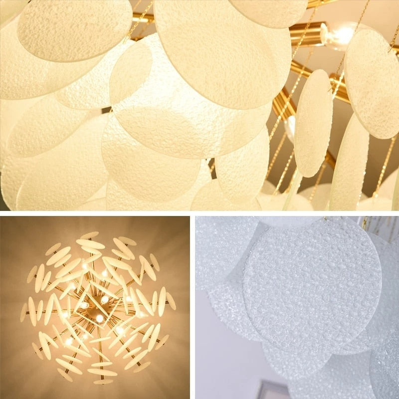 Crystal Ceiling Light Fixture | Semi-flush Mounted Gold 4/6/8 Lights | Casalola - Mounts