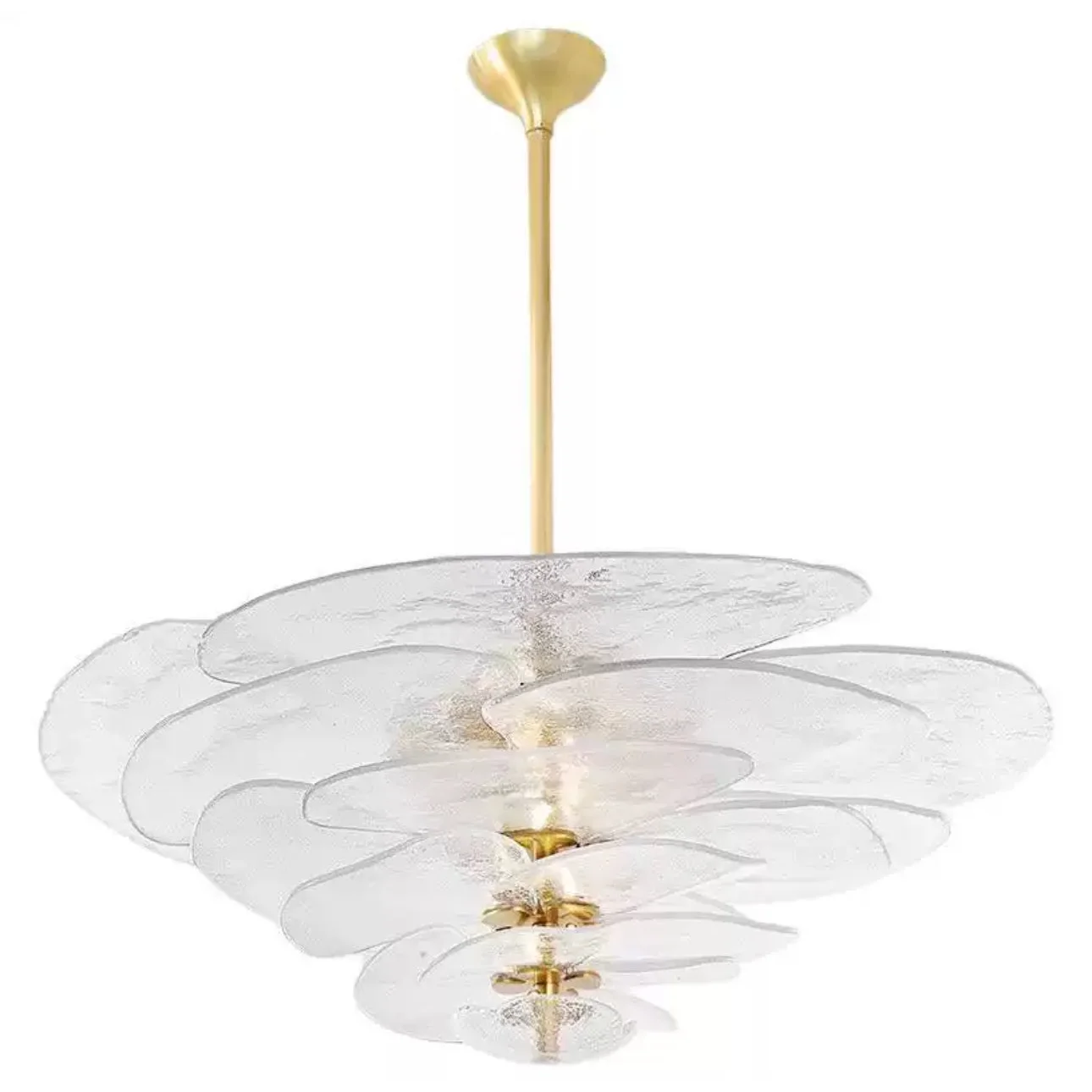 Art Deco Lilypad Glass Petal Chandelier | Modern Luxury Ceiling Light for Dining Room & Living Casalolalights Luxury