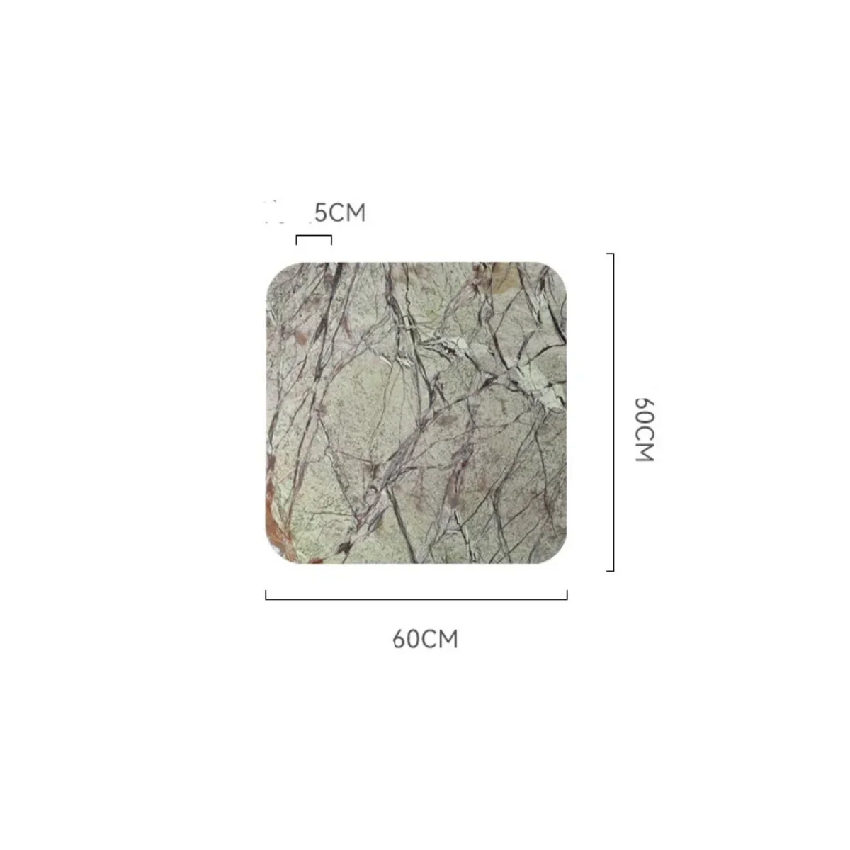 Genuine Green Marble Wall Sconce | 60cm Square Feature Light Living Room Ip65 Option 2700k Led Casalola Lights Luxury