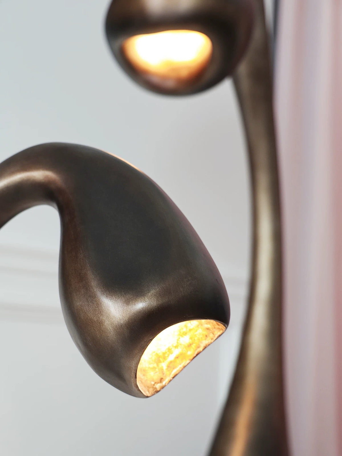 Dark Resin Arc Floor Lamp | Reading Light Over Chair 68cm Reach Organic Modern Warm 2700k Casalola Lights Luxury Lamps