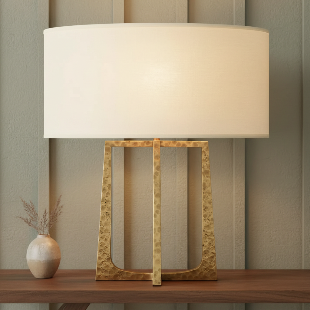Luxury Brass Table Lamp – Designer with Split Sculptural Base for Living room or bedroom Casalolalights Luxury Lamps