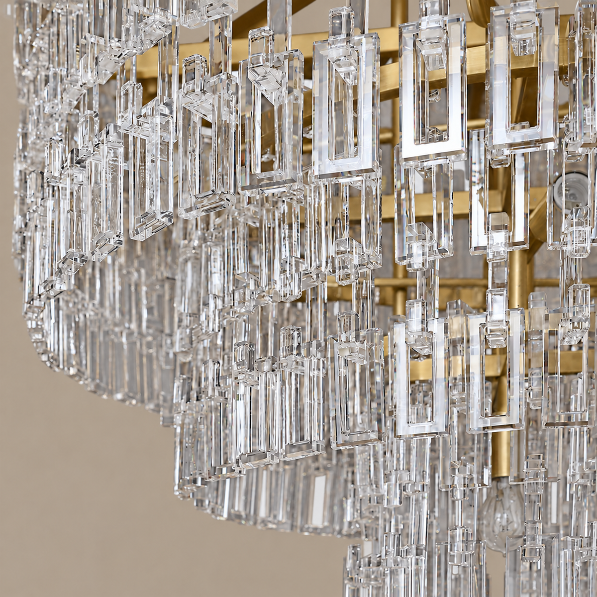 Hand Cut Crystal Tiered Chandelier Black | Three Diameters to Extra Large Custom Rod for High Ceiling Casalola Lights