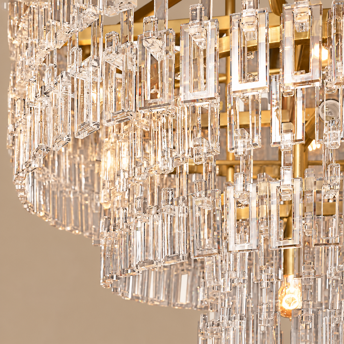 Hand Cut Crystal Tiered Chandelier Black | Three Diameters to Extra Large Custom Rod for High Ceiling Casalola Lights
