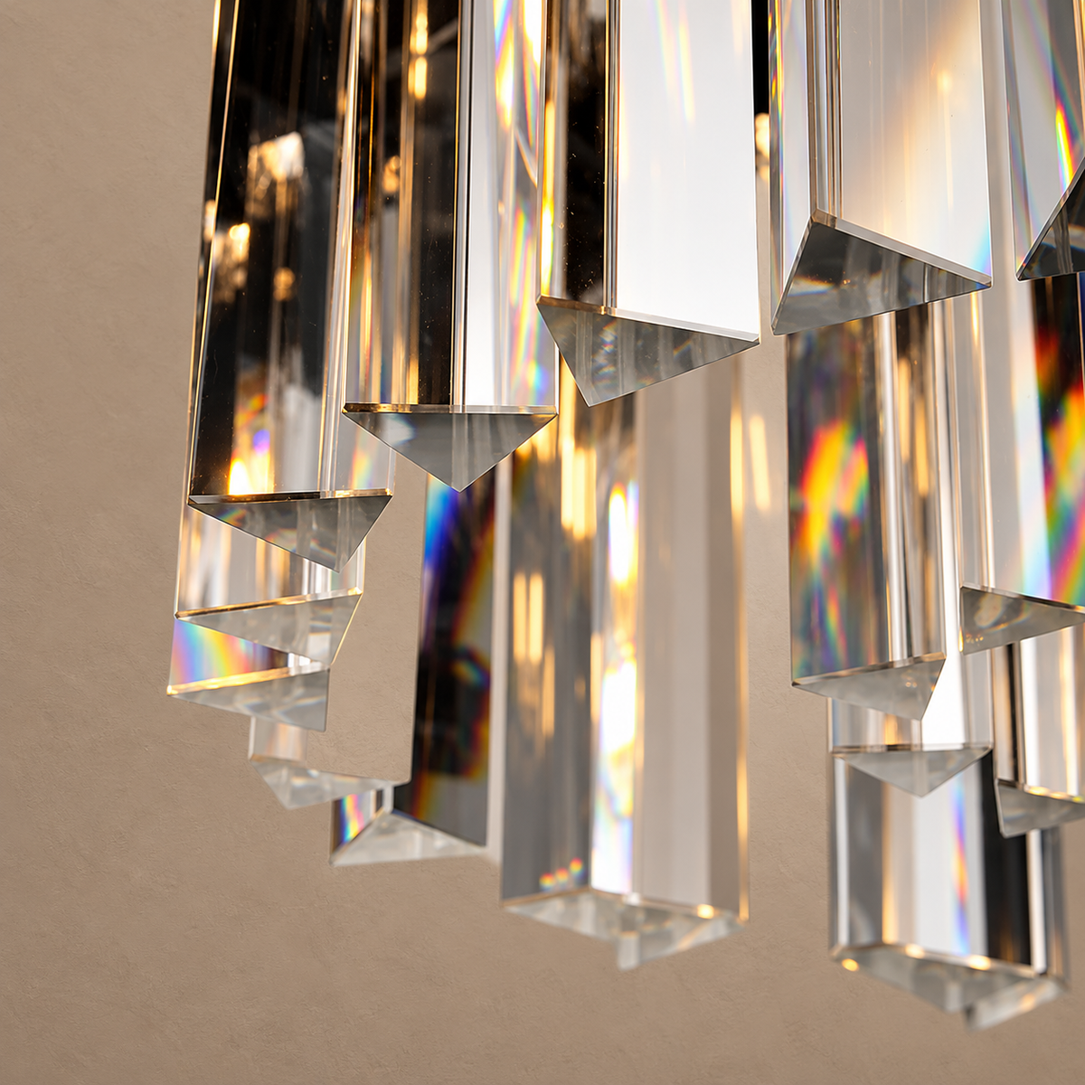 Large Hand Cut Crystal Tiered Chandelier Gold or Black | Double Height Foyer Custom Rod Length Casalola Lights Luxury
