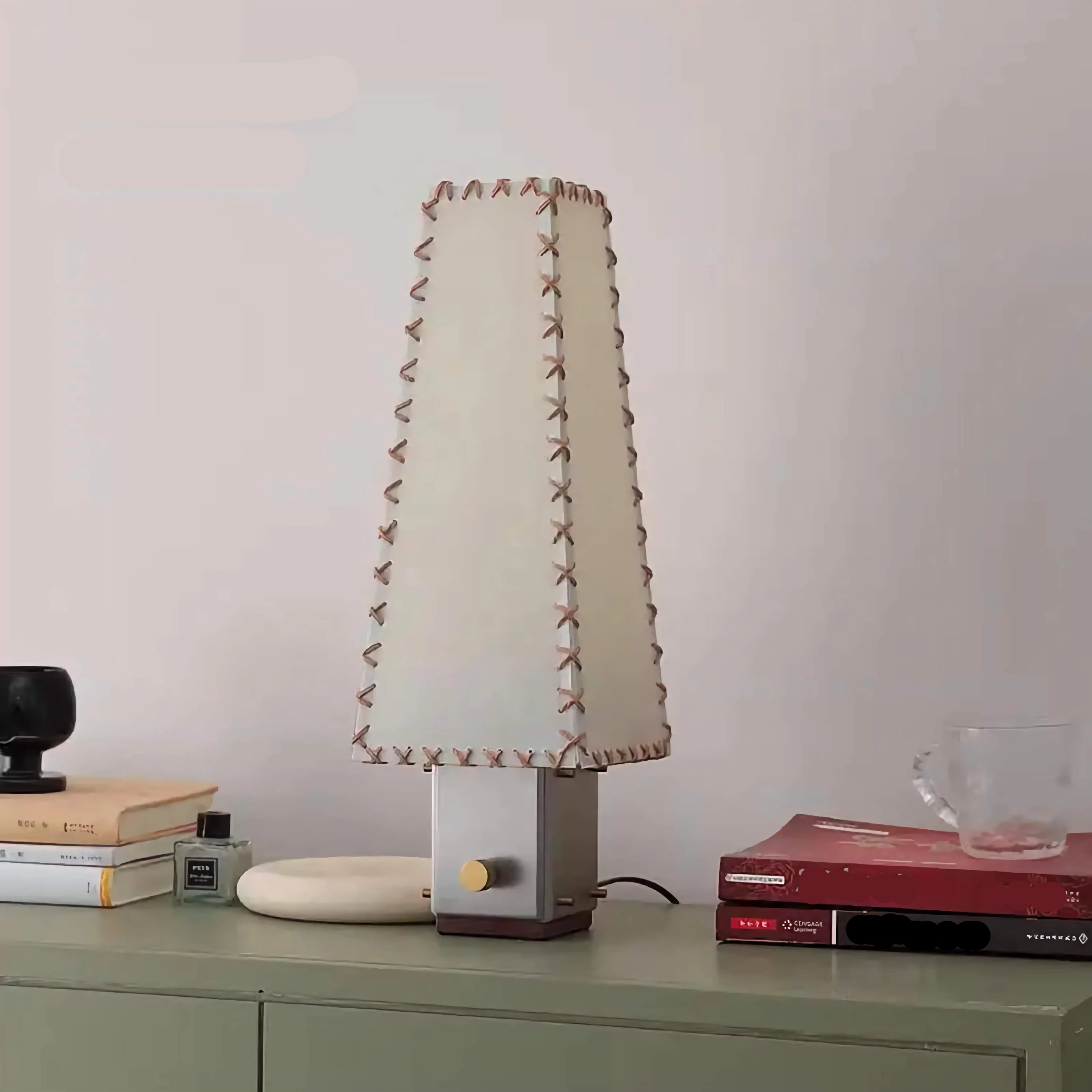 Hand Stitched Fabric Table Lamp | Modern Sculptural Lighting