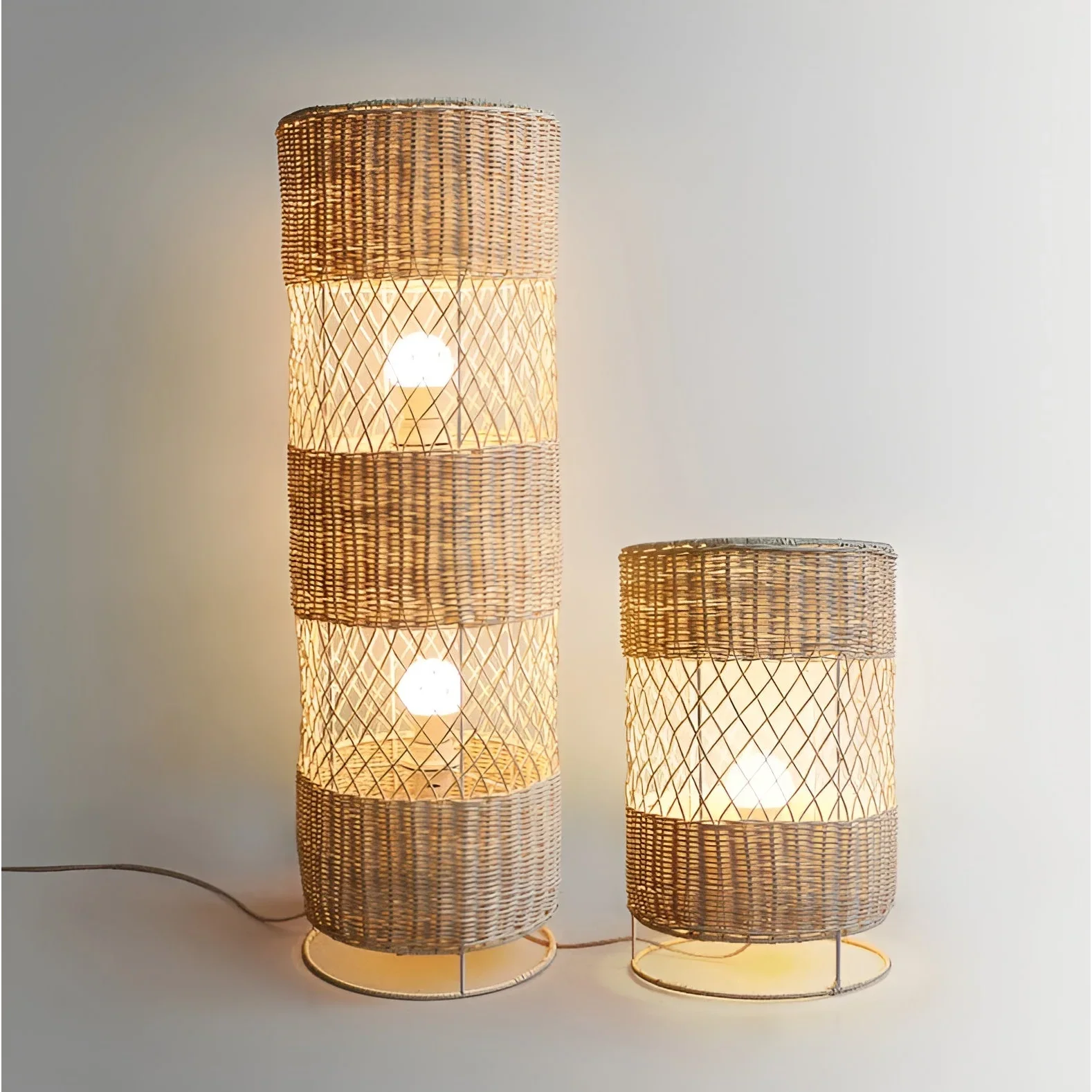 Handcrafted Rattan Lamp Collection Rustic Cottagecore Decor for Living Room Casalolalights Luxury Lamps for Interior