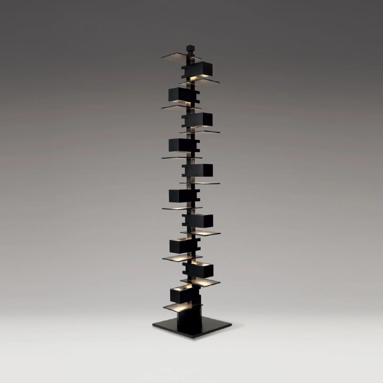 Luxury Designer Handcrafted Wood & Iron Floor Lamp for Living Room