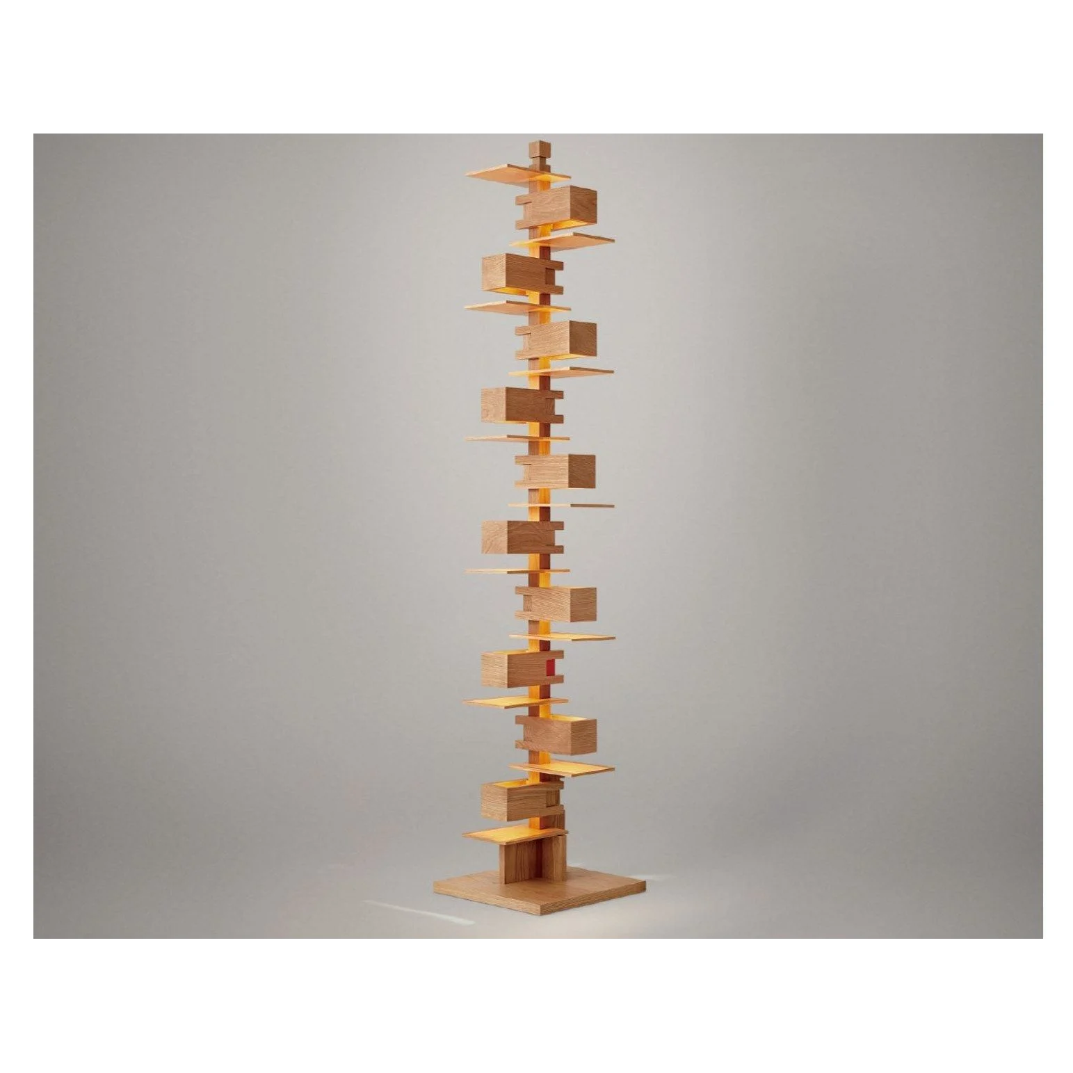 Luxury Designer Handcrafted Wood & Iron Floor Lamp for Living Room