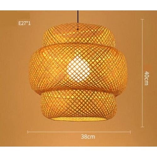 Bamboo Pendant Lighting | Biophilic Japandi Cottagecore Lamp Decor | Handmade Ceiling - Lamps