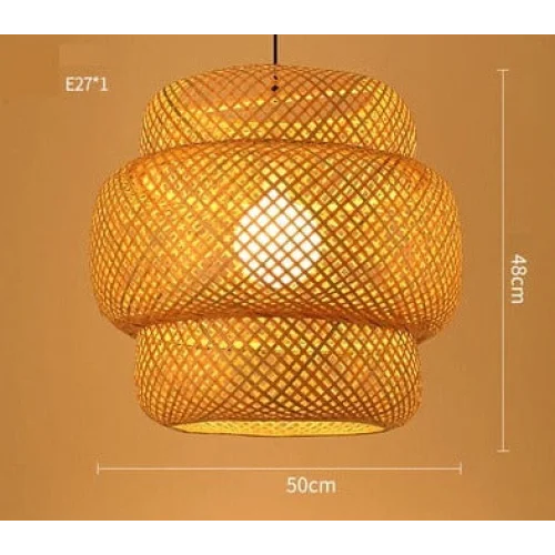 Bamboo Pendant Lighting | Biophilic Japandi Cottagecore Lamp Decor | Handmade Ceiling