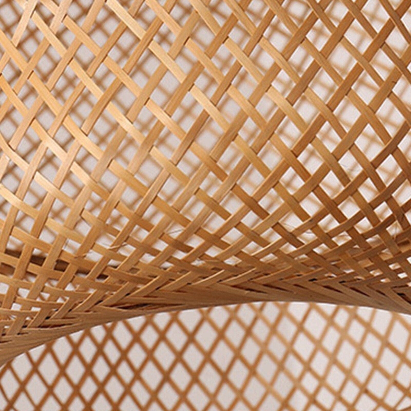 Bamboo Pendant Lighting | Biophilic Japandi Cottagecore Lamp Decor | Handmade Ceiling - Lamps