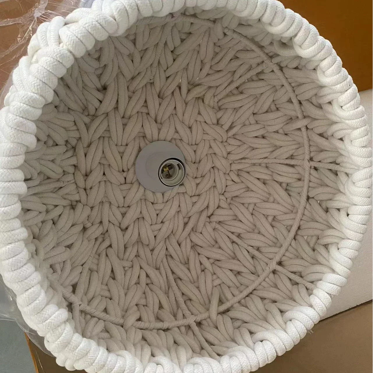 Handmade Knitted Rope Pendant Light for Living Room or Bedroom