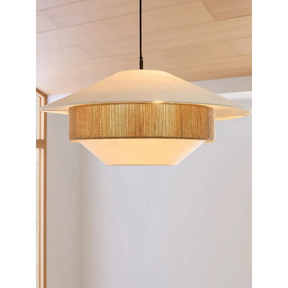 Wicker Pendant Light for Dining Room or Bedroom | Handwoven Linen and 19.7 23.6 31.5 Inch Casalola Lights Luxury Lamps