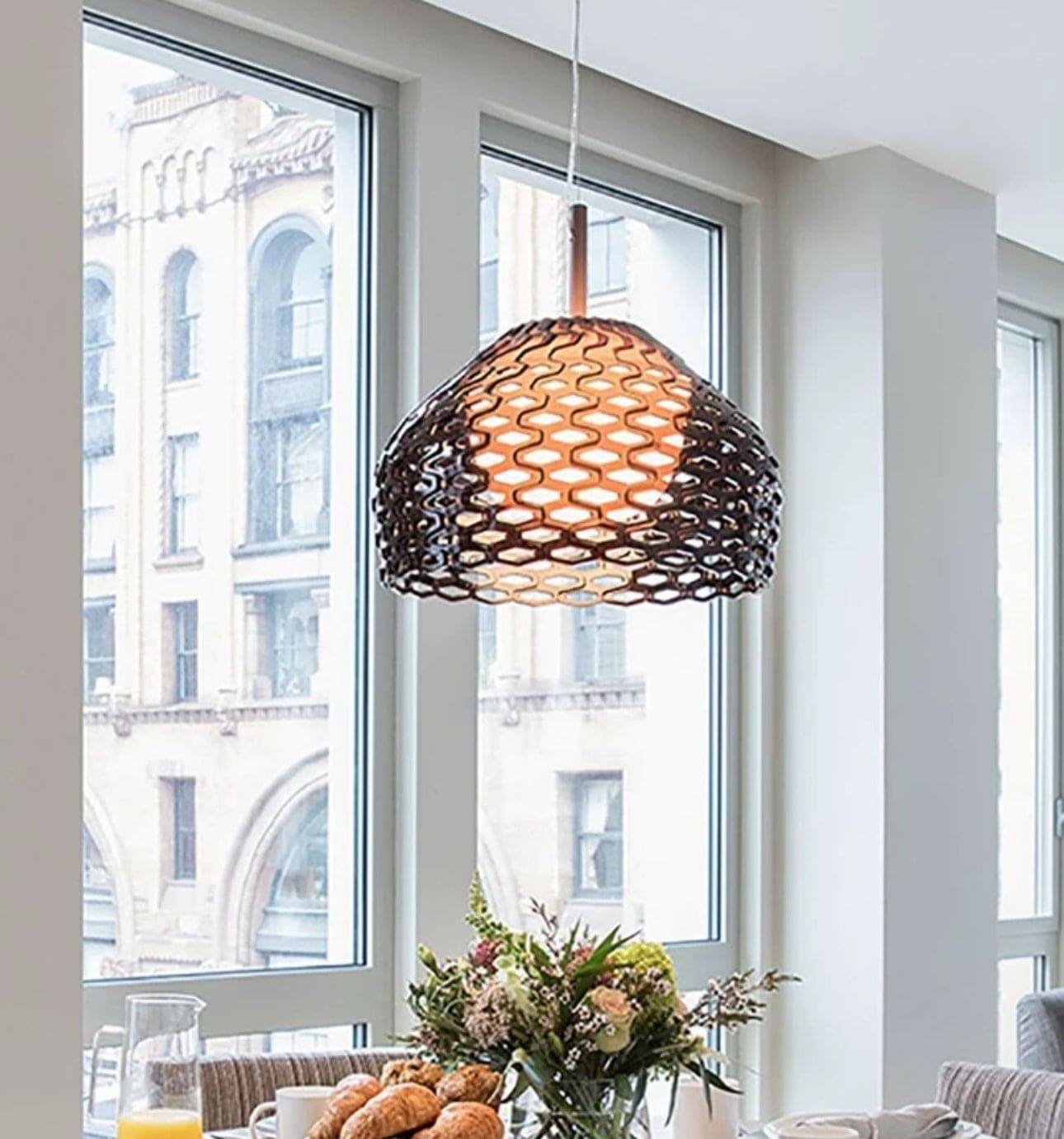 Honeycomb Pendant Light – Modern Industrial Ceiling Lamp for Living Room and Kitchen - Lamps