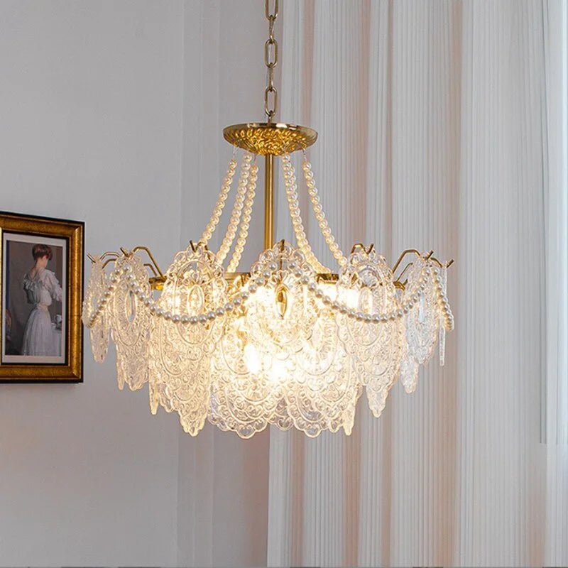 Luxury Crystal Chandelier with Copper Base for Modern Victorian Living Room Stairs