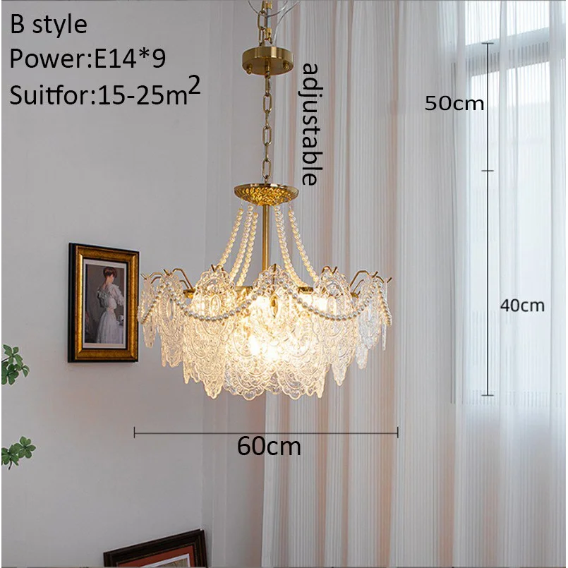 Luxury Crystal Chandelier with Copper Base for Modern Victorian Living Room Stairs