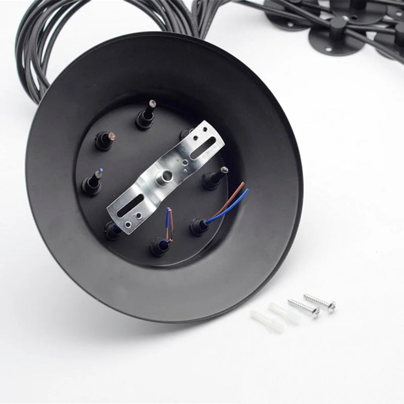 Industrial Black Multiple Pendant Lighting for Office Commercial Uses