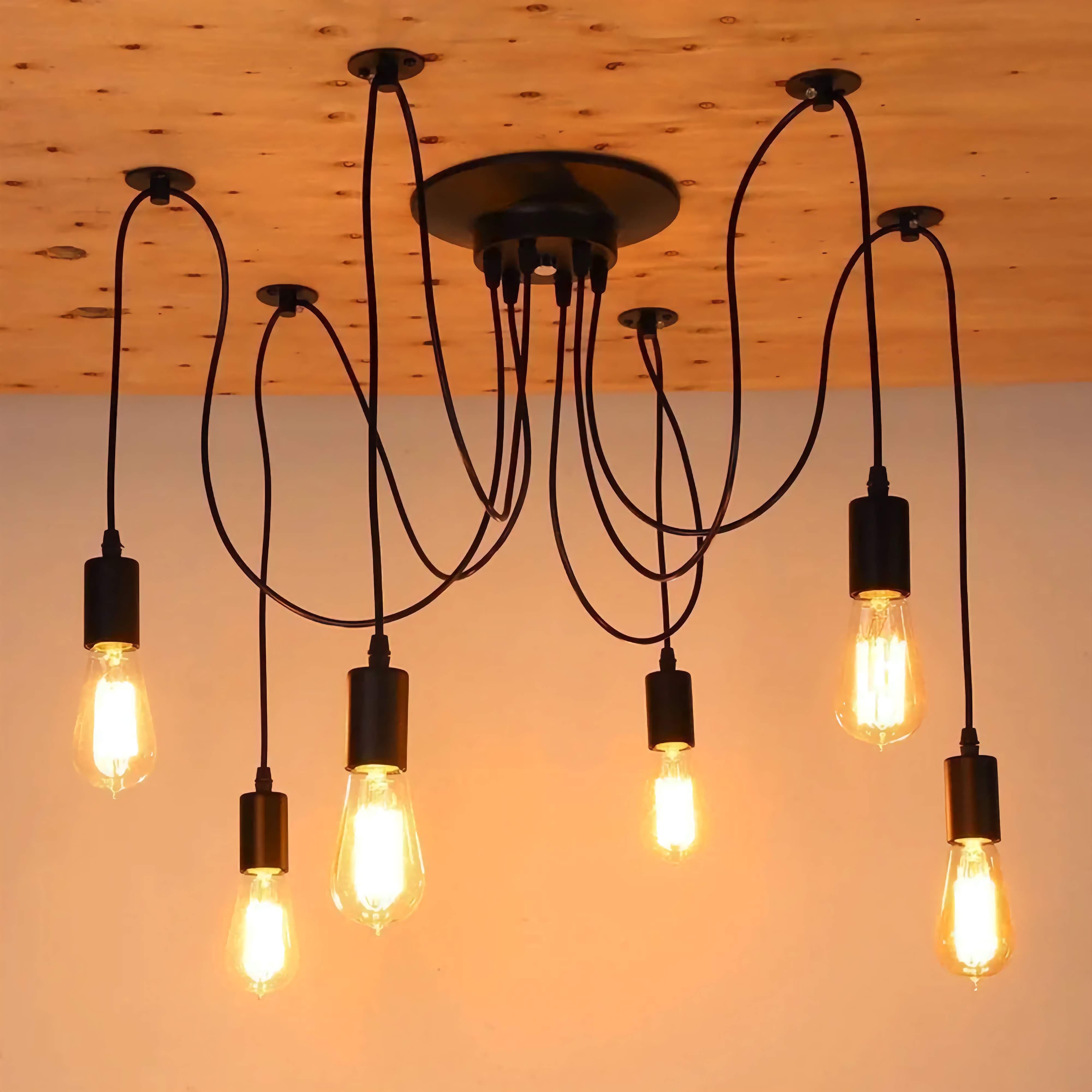 Industrial Black Multiple Pendant Lighting for Office Commercial Uses