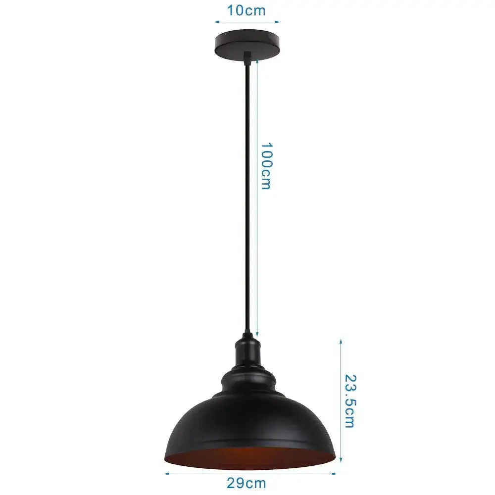 Industrial Pendant Lights Single Metal Lighting for Bar Kitchen Island Dining Room Restaurant - Lamps