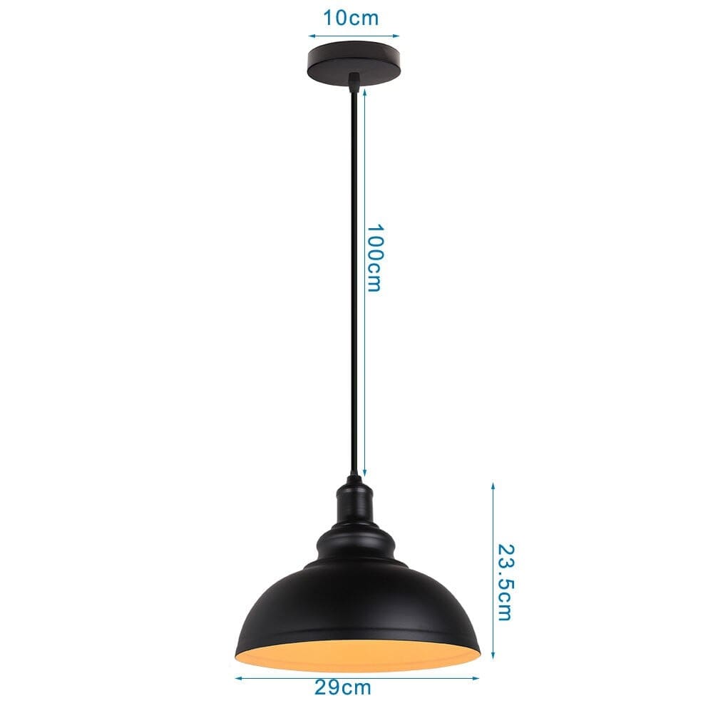 Industrial Pendant Lights Single Metal Lighting for Bar Kitchen Island Dining Room Restaurant - Lamps