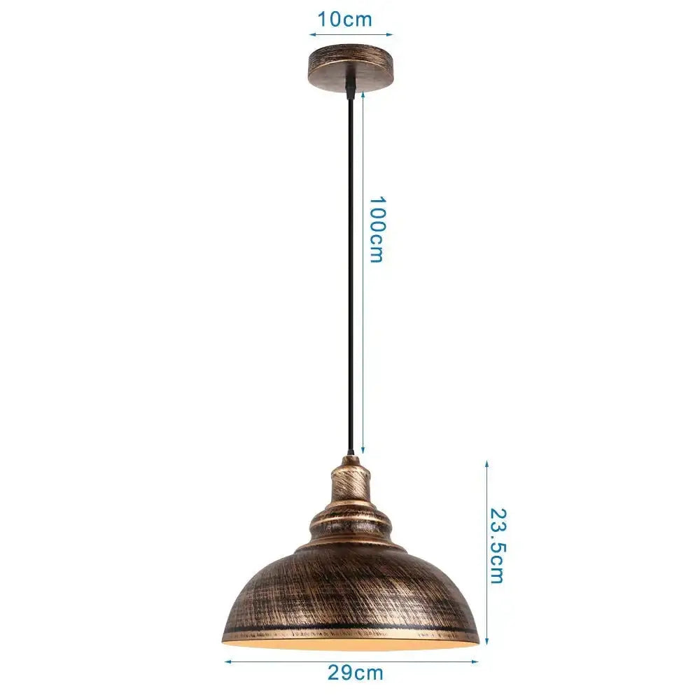 Industrial Pendant Lights Single Metal Lighting for Bar Kitchen Island Dining Room Restaurant - Lamps