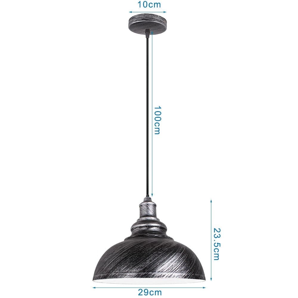 Industrial Pendant Lights Single Metal Lighting for Bar Kitchen Island Dining Room Restaurant - Lamps