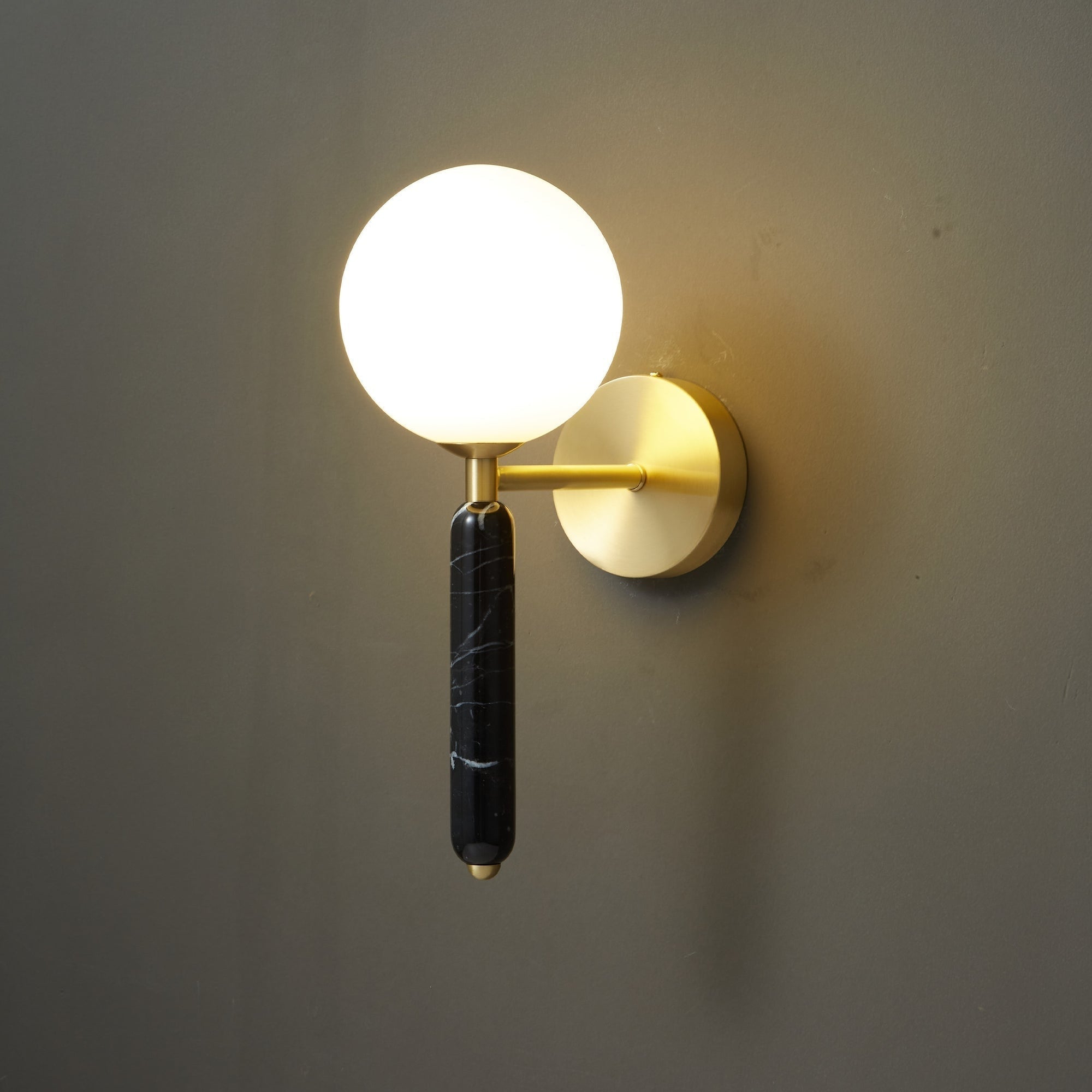 Green Italian Marble Bedside Sconce Light Living Room Corridor | Decorative Wall Sconces