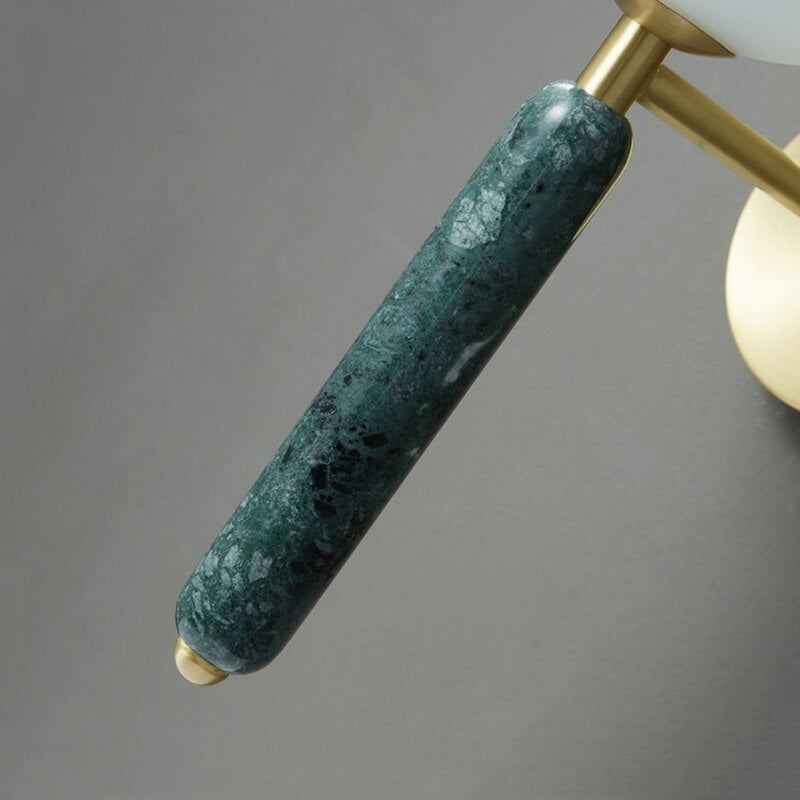 Green Italian Marble Bedside Sconce Light Living Room Corridor | Decorative Wall Sconces