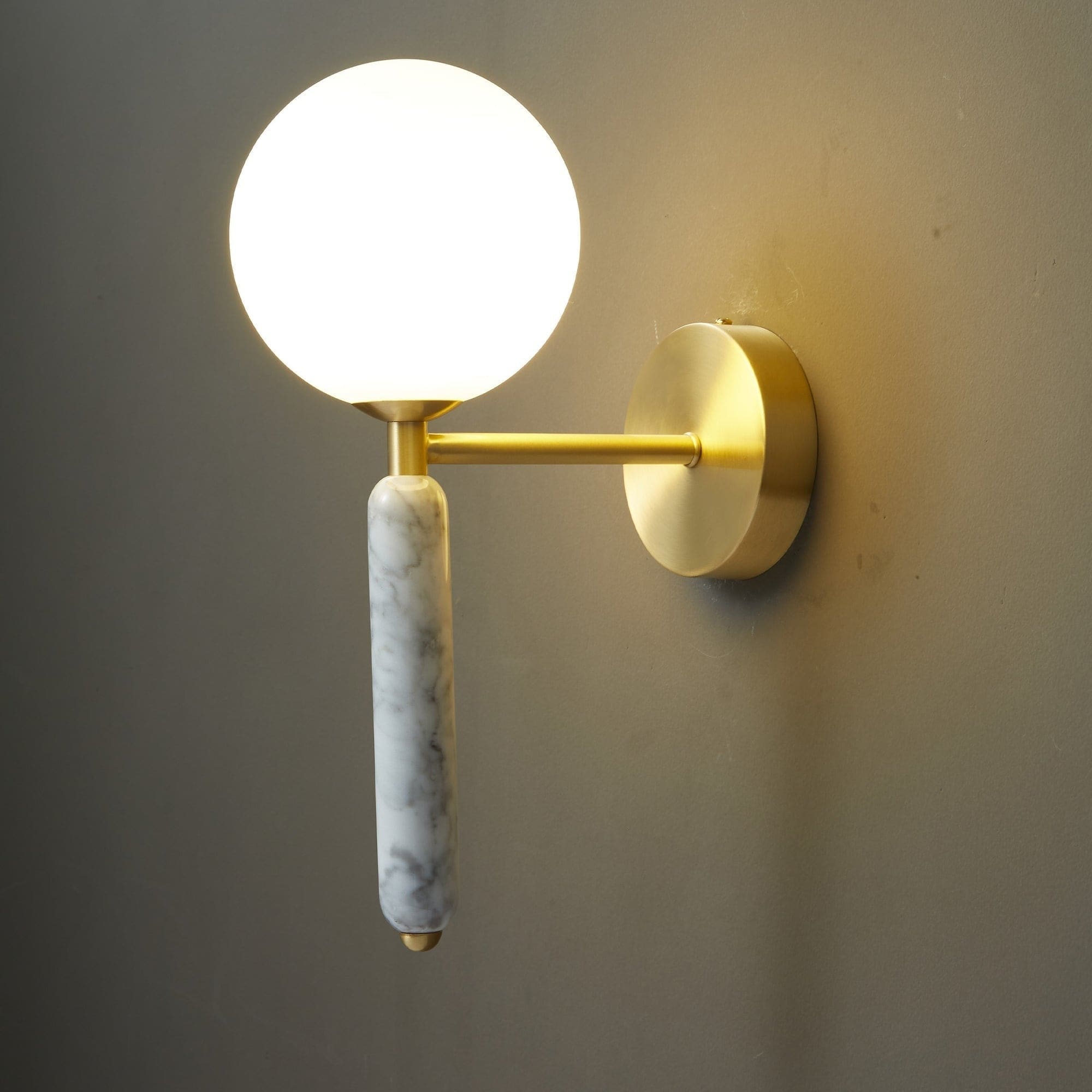Green Italian Marble Bedside Sconce Light Living Room Corridor | Decorative Wall Sconces