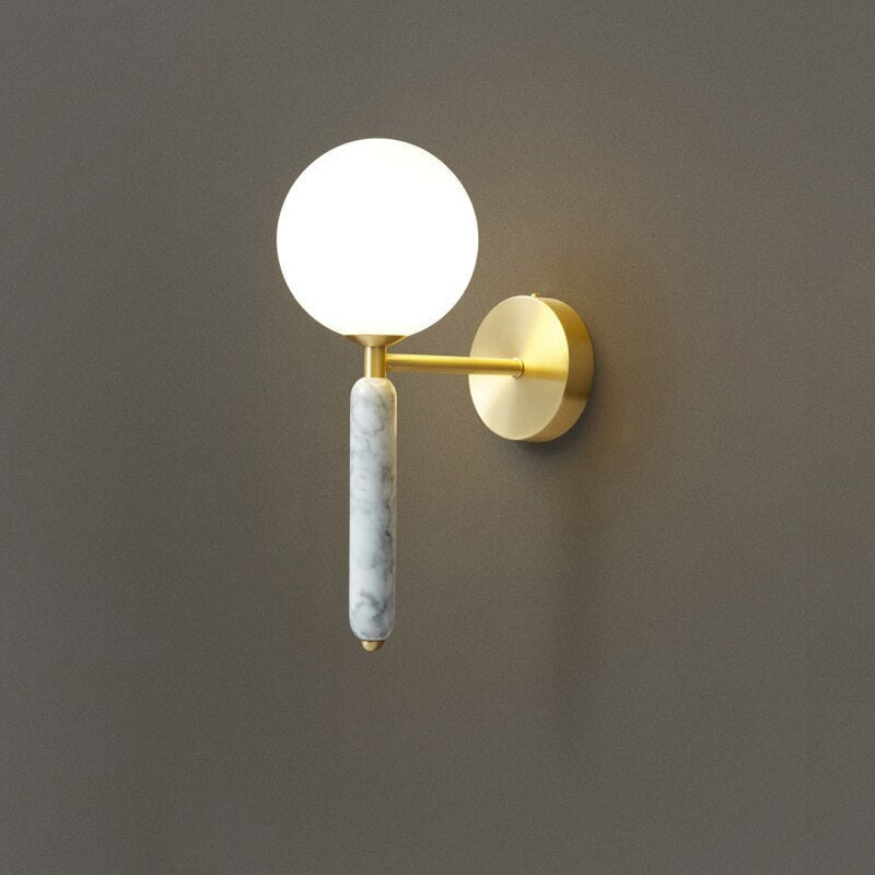Green Italian Marble Bedside Sconce Light Living Room Corridor | Decorative Wall Sconces