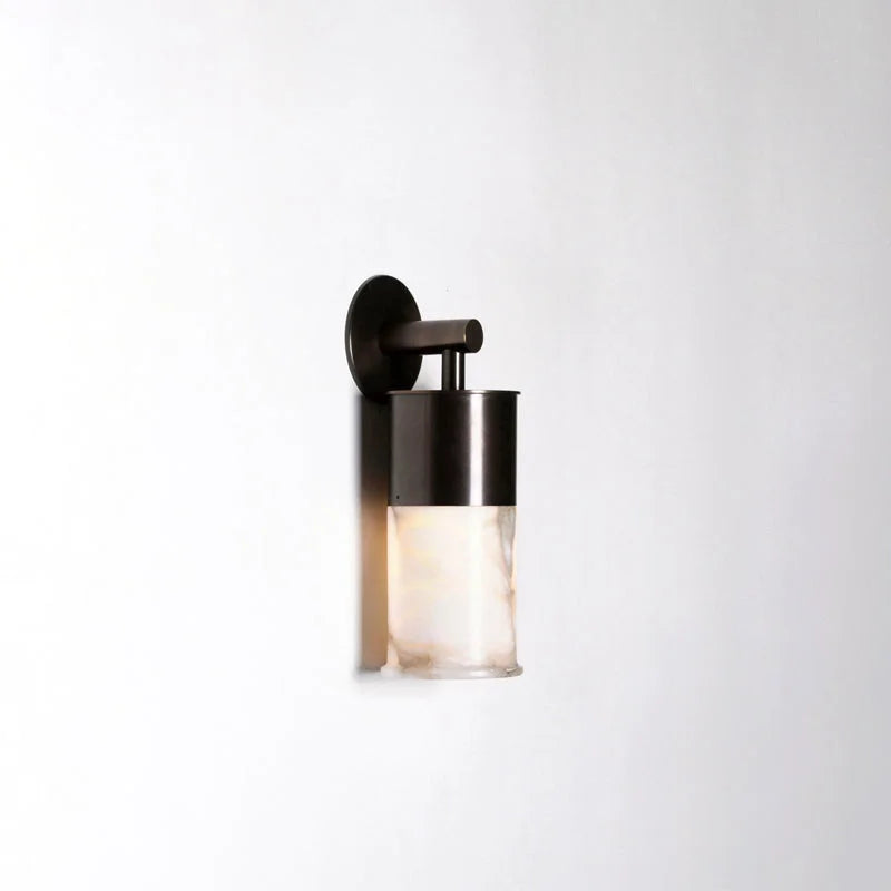 Cylindrical Alabaster Wall Sconce | Italian Minimalist Lighting