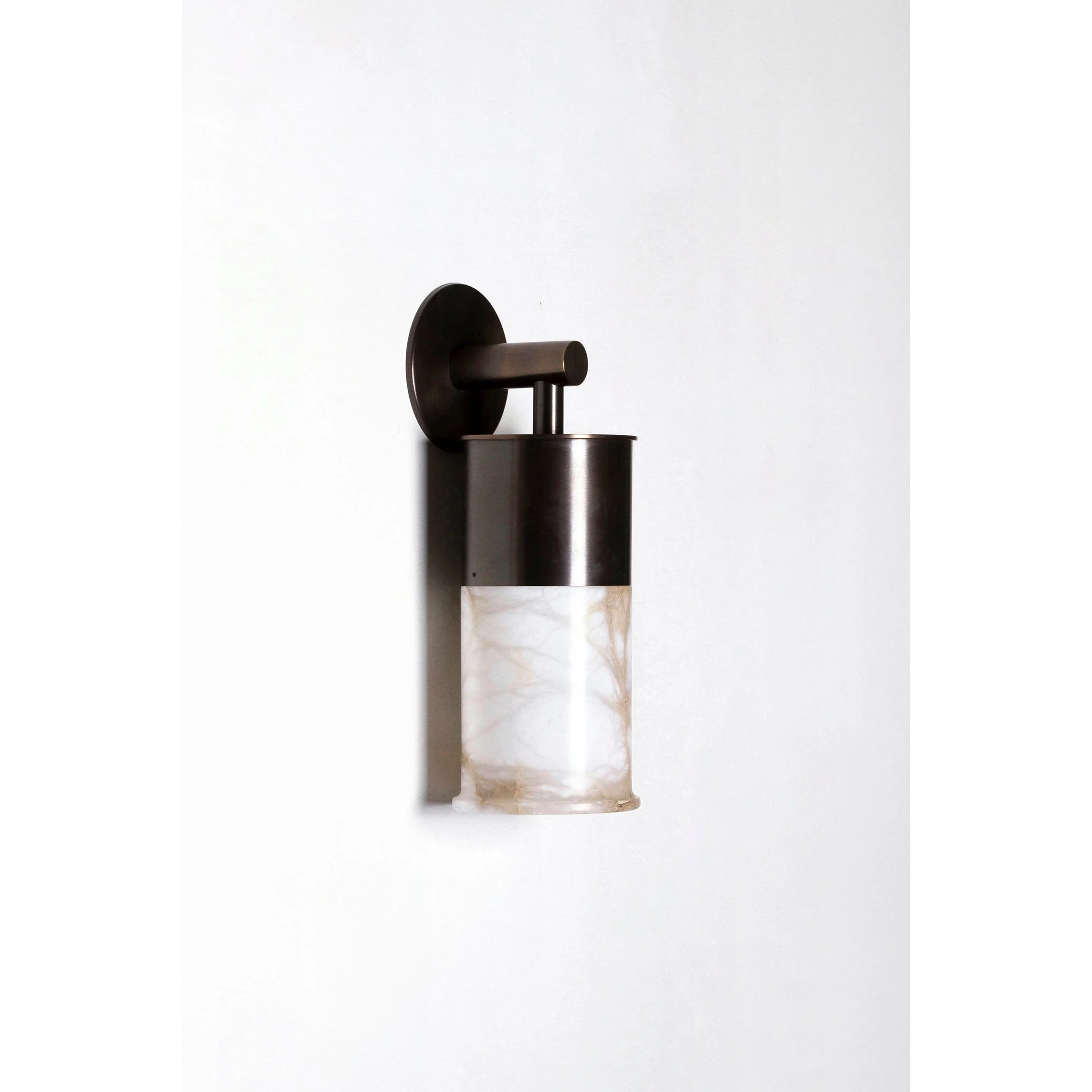 Alabaster Cylinder Wall Sconce Bronze – Modern Bathroom Hallway Light Casalolalights Luxury Lamps for Interior Designers