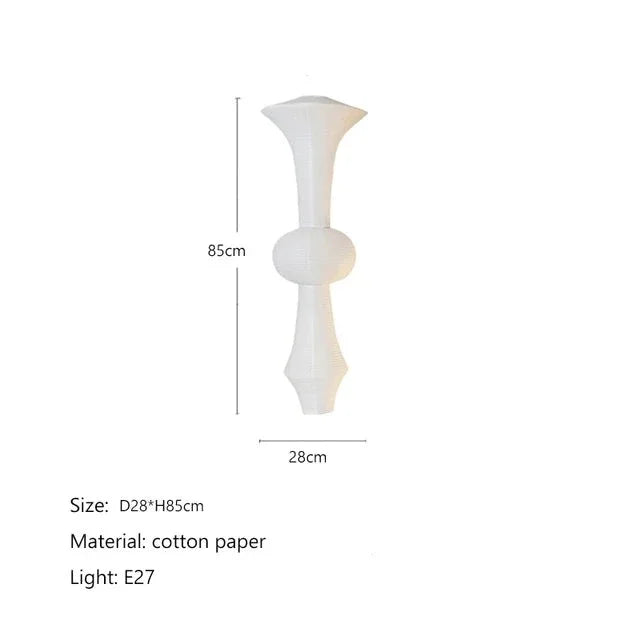 Minimalist paper pendant in a modern interior