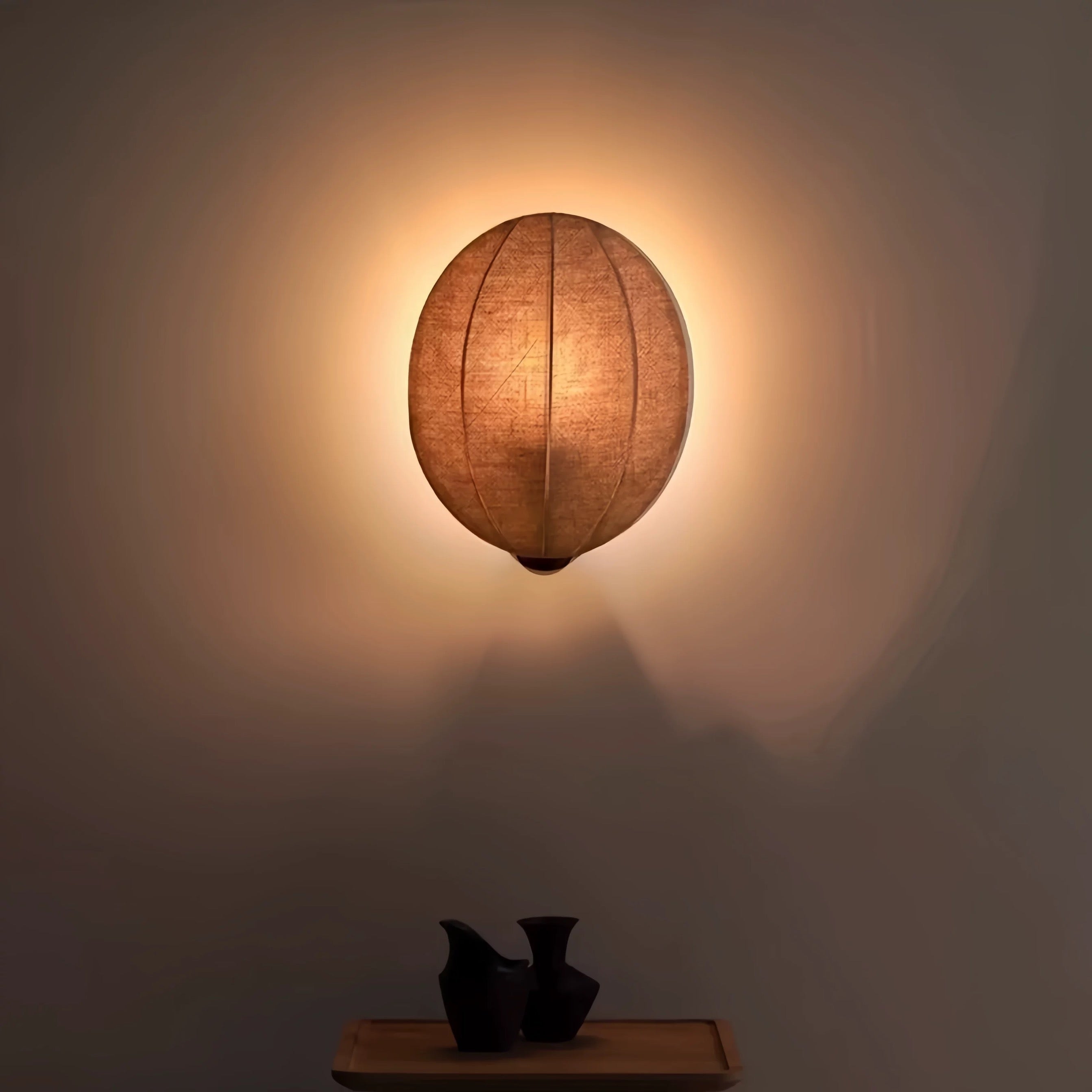 Solid Wood 20cm Disc Wall Sconce – Japandi Bedside & Hallway Led Light Casalolalights Luxury Lamps for Interior