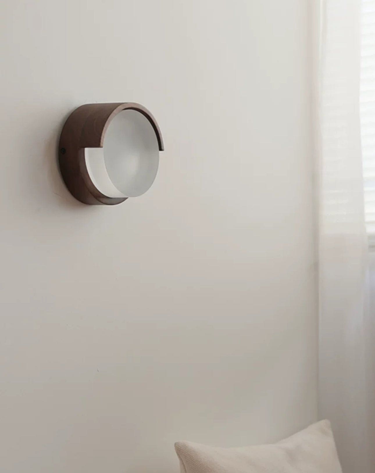 Japandi Walnut Wood 15x8cm Warm Led Lighting Elegant Design - Wall Sconces