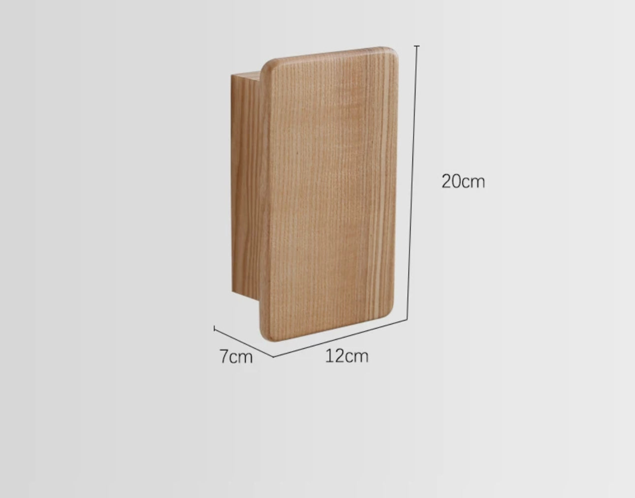 Japandi Design 20x12cm Wood Cool 4000k Led Lighting Intelligent Control - Wall Sconces
