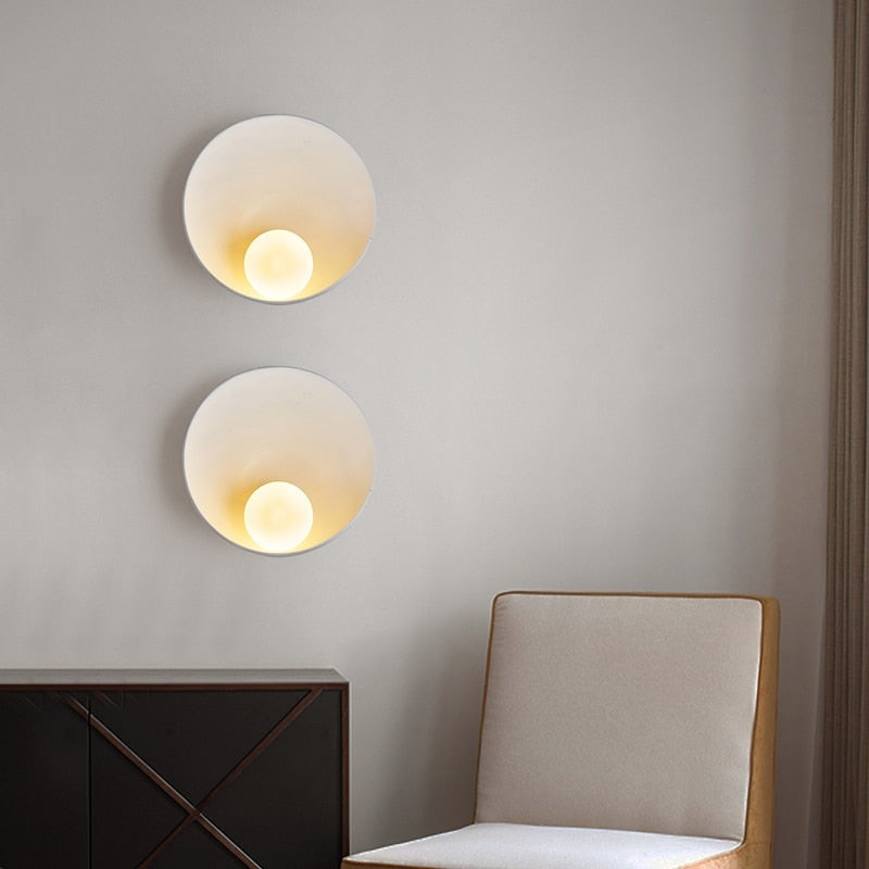 Japanese Ceramic Earth Tones Wall Lamps for Living Room Bedroom - Sconces