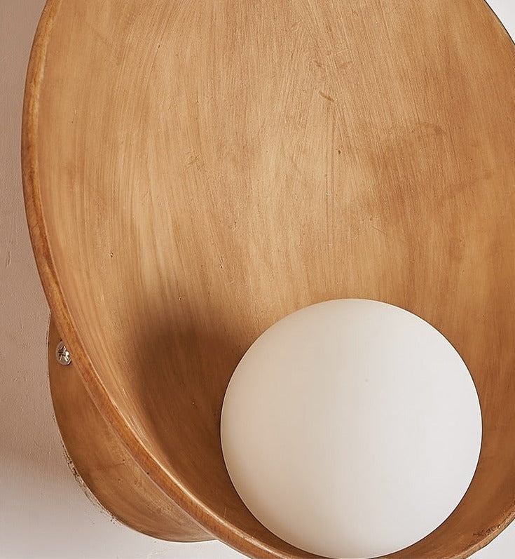 Japanese Ceramic Earth Tones Wall Lamps for Living Room Bedroom - Sconces