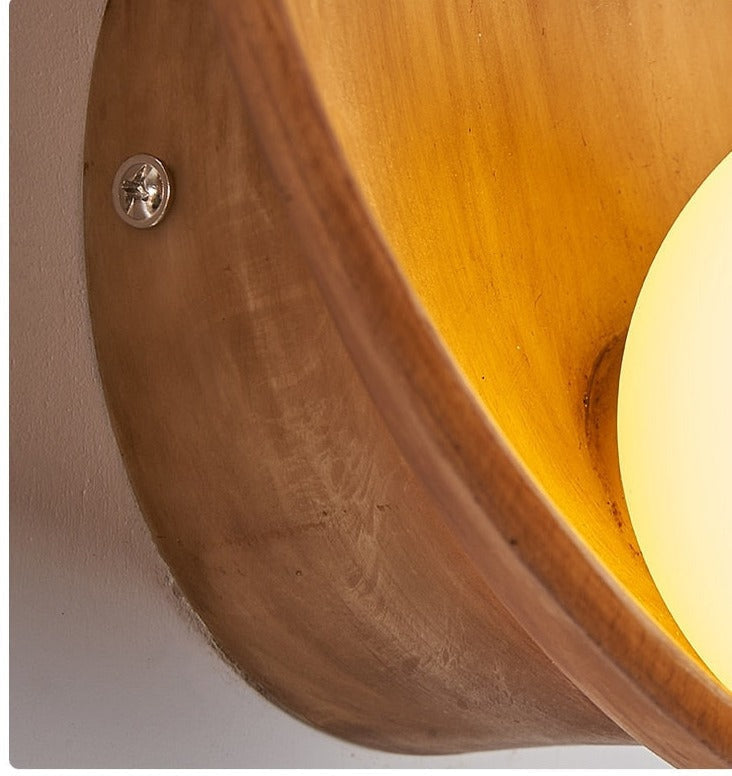 Japanese Ceramic Earth Tones Wall Lamps for Living Room Bedroom - Sconces