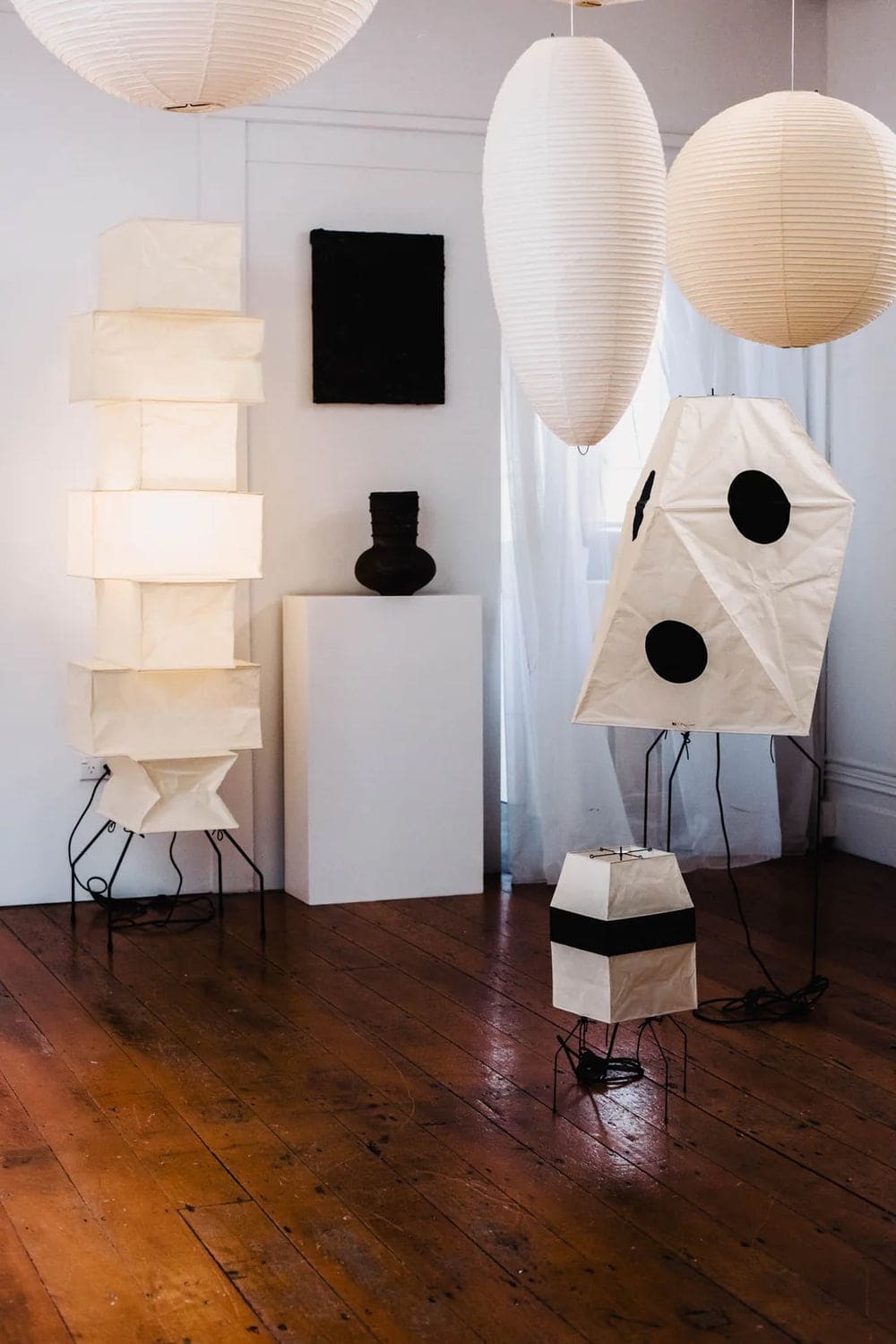 Akari Uf3-q Japandi Floor Lamp – Modern Minimalist Lighting for Living Rooms and Bedrooms - Lamps