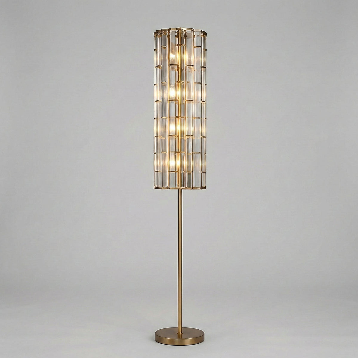 K9 Crystal Rod Floor Lamp | Gold Copper-column Art Deco Modern Living Room & Foyer Casalolalights Luxury Lamps