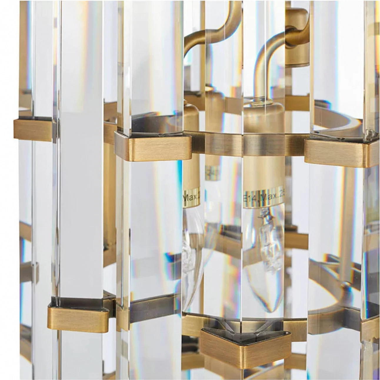 K9 Crystal Rod & Solid Brass Floor Lamp | Modern Art Deco Column | 170cm Tall Luxury Lighting | Casalola Light