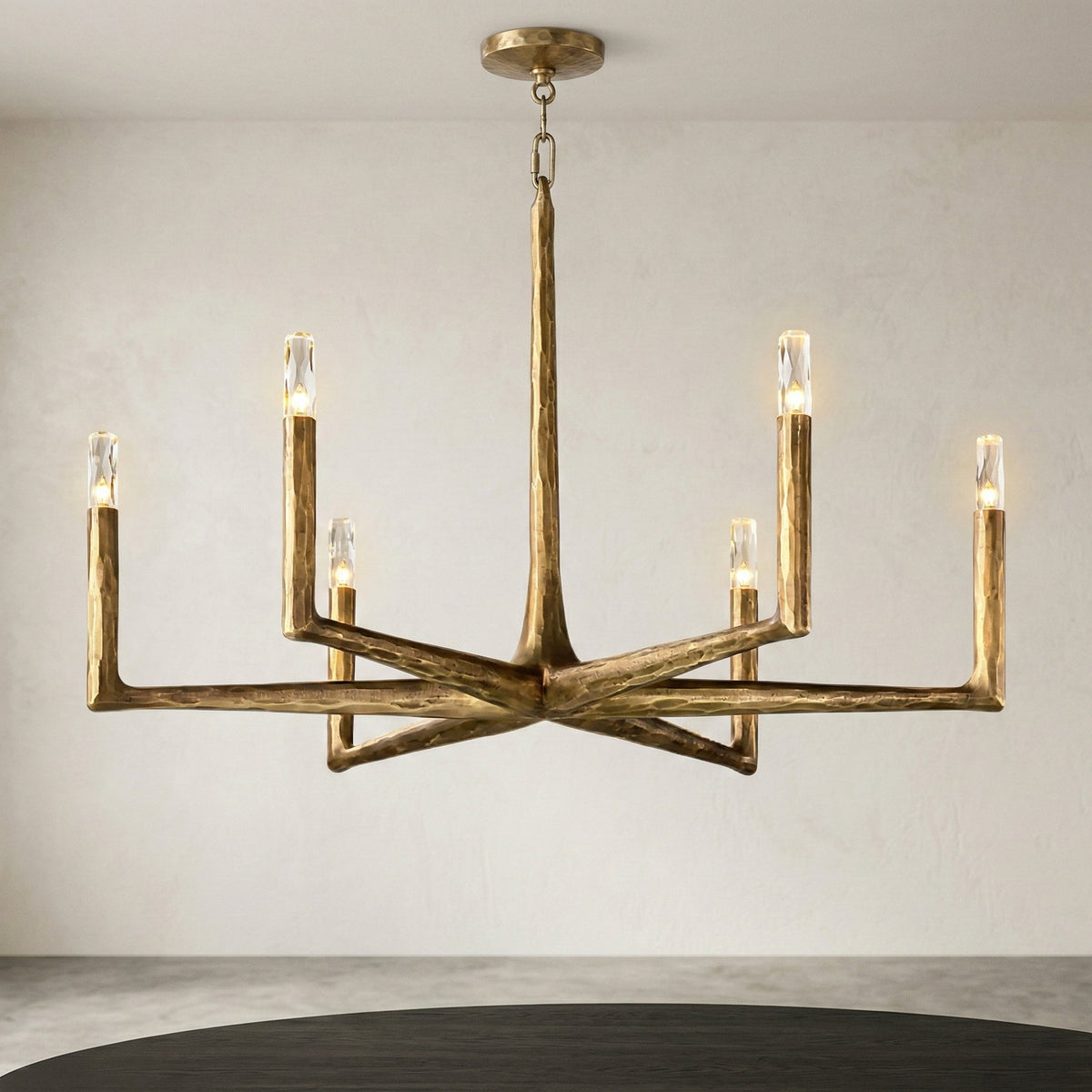 Brass Branch Chandelier | Hand-forged Sculptural Crystal 152-182cm Modern Dining Room Casalolalights Luxury Lamps
