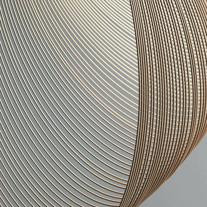 Laser-cut Plywood Pendant Light 40-80cm | Organic Wood Ribbon Hanging Lamp Scandinavian Dining & Living Casalolalights