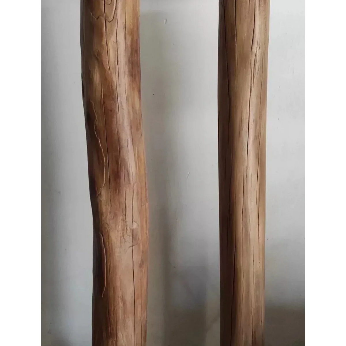 Solid Wood Floor Lamp Fabric Shade | 130 or 150cm Height Dimmable Option Rustic Japandi Warm 2700k Casalola Lights